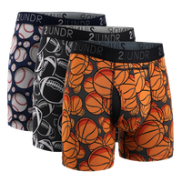 Swing Shift 6" Boxer Brief - 3 Pack Boxset - Grid Iron/Hoops/Upper Deck