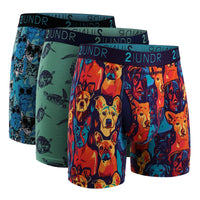 Swing Shift 6" Boxer Brief - 3 Pack Boxset - Friend/Kitty/Turtle