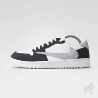 Custom Jordan 1 Low Golf - Black Reverse Swoosh