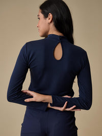 A. Putnam Long Sleeve Keyhole Top