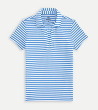 Renwick Stripe Scallop Placket Polo